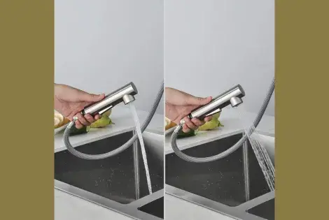 grifo cocina acero inoxidable extraíble