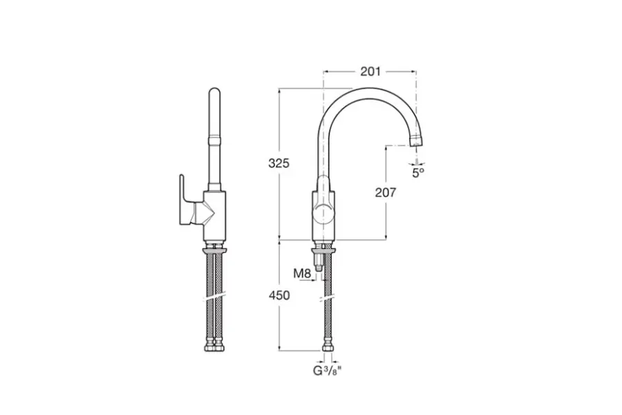 grifo roca l20 fregadero
