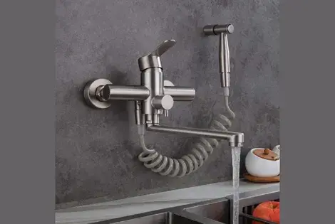 grifo monomando fregadero pared